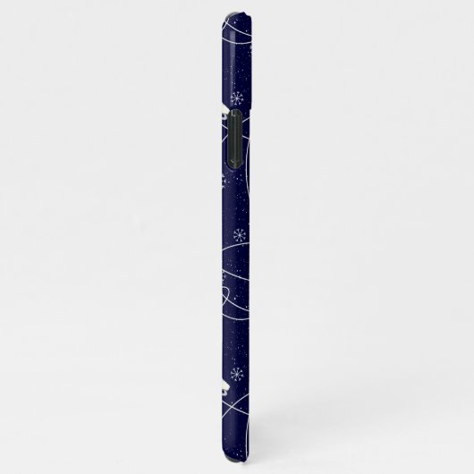 Abbildung Skate Skaten auf dunkelblau iPhone Hülle (Rechte Seite)