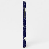 Abbildung Skate Skaten auf dunkelblau iPhone Hülle (Linke Seite)