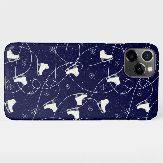 Abbildung Skate Skaten auf dunkelblau iPhone Hülle (Rückseite (Horizontal))