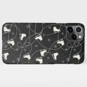 Abbildung Skate Skaten auf dunkelgrau iPhone Hülle (Rückseite (Horizontal))