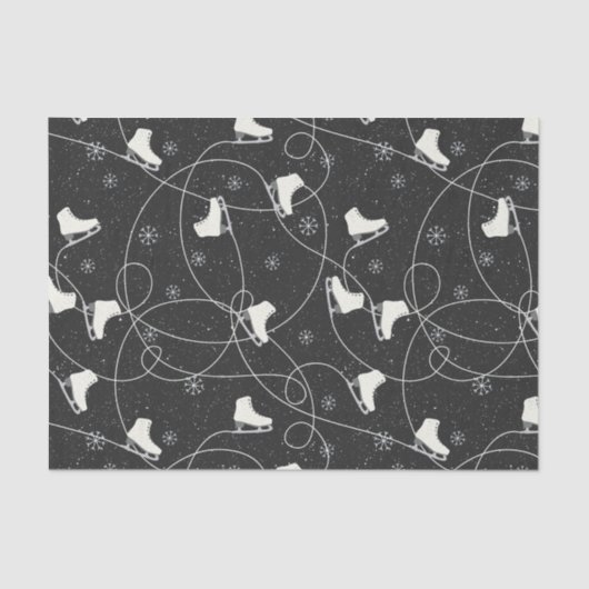 Abbildung Skate Skaten auf fast schwarz-grau Seidenpapier (Vorderseite)