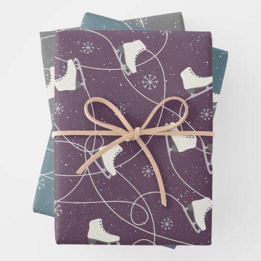 Abbildung Skate Skaten in 3 Farben Geschenkpapier Set (Beispiel)