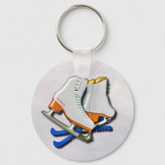 Abbildung Skate und Skate mit Ihrem Namen Schlüsselanhänger (Vorderseite)