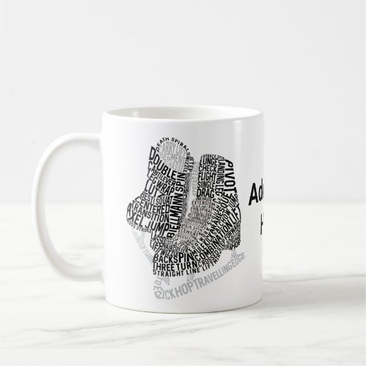 Abbildung Skate Word Art Ice Skaten - Benutzerdefi Kaffeetasse (Links)