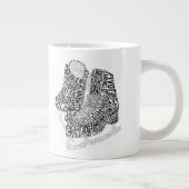 Abbildung Skate Word Art Ice Skaten Jumbo-Tasse (Rechts)
