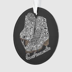 Abbildung Skate Word Art Ice Skaten Ornament