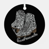 Abbildung Skate Word Art Ice Skaten Ornament Aus Metall (Rückseite)