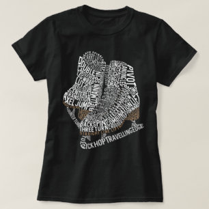Abbildung Skate Word Art Ice Skaten T-Shirt