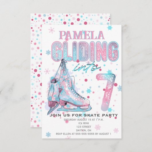 Abbildung Skaten 7. Einladung zur Geburtstagsparte (Vorne/Hinten)