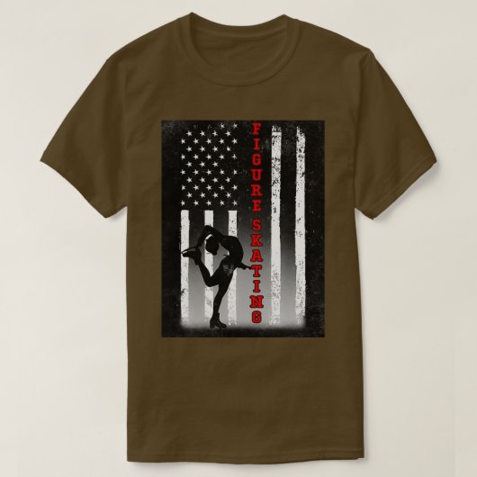 ABBILDUNG SKATEN AMERICAN FLAG BLACK T-Shirt (Design vorne)