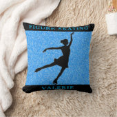 Abbildung Skaten Blue Sparkle Throw Pillow w/ Name Kissen (Decke)