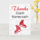 Abbildung Skaten Coach Danksagkarte - rote Sterne Karte (Gelbe Blume)