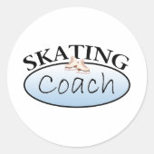 Abbildung Skaten Coach Runder Aufkleber (Vorderseite)