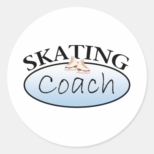 Abbildung Skaten Coach Runder Aufkleber (Vorderseite)