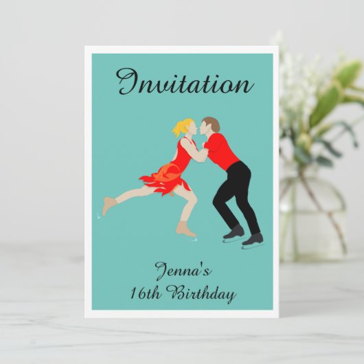 Abbildung Skaten Einladung (Stehend Vorderseite)