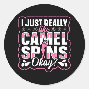 Abbildung Skaten Eis Skate Zitat einer Abbildung Runder Aufkleber