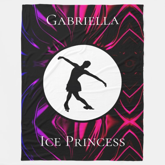 Abbildung Skaten "Eisdruckmaschine" Personalisiert Fleecedecke (Vorderseite)