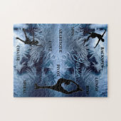 Abbildung Skaten Frozen Typografie Puzzle mit Name (Horizontal)