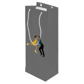 Abbildung Skaten Geschenktüte Für Weinflaschen (Rückseite Schrägansicht)