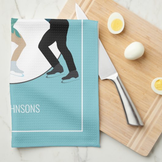 Abbildung Skaten Geschirrtuch (Viertel Falte)