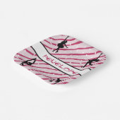 Abbildung Skaten Girl Peppermint Sprinkle Pink Pappteller (Gewinkelt)