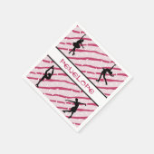 Abbildung Skaten Girl Peppermint Sprinkle Pink Serviette (Ecke)
