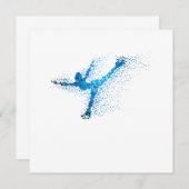 Abbildung Skaten Girl Wintersportgeschenk Einladung (Vorne/Hinten)