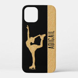 "Abbildung Skaten" Gold Glitzer individuelle Name Case-Mate iPhone Hülle