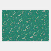 Abbildung Skaten "I Liebe Skaten" Geschenkpapier Set (Vorderseite)