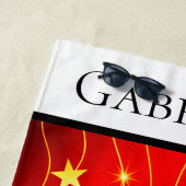 Abbildung Skaten "Ice Princess" Gold Star Strandtuch (Beispiel)