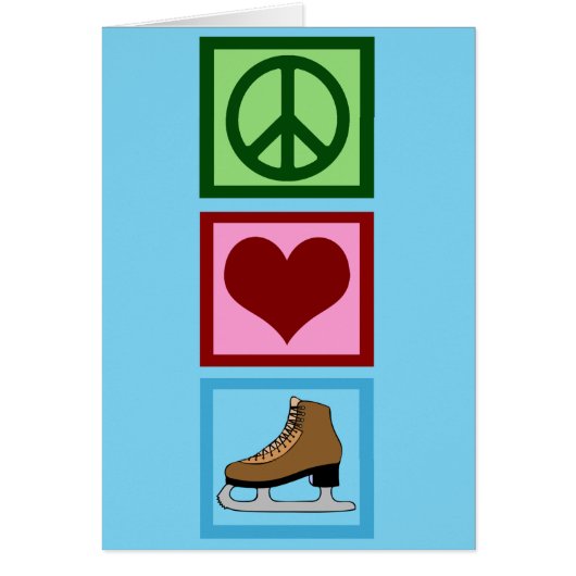 Abbildung Skaten-Ice-Skate-Karte der Peace Liebe (Vorne)