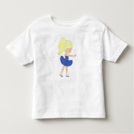 Abbildung Skaten, Ice-Skaten-Girl, Blonde-Haar Kleinkind T-shirt