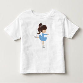 Abbildung Skaten, Ice-Skaten-Girl, braune Haare Kleinkind T-shirt