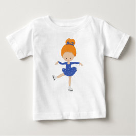 Abbildung Skaten, Ice-Skaten-Girl, Orangefarben Baby T-shirt