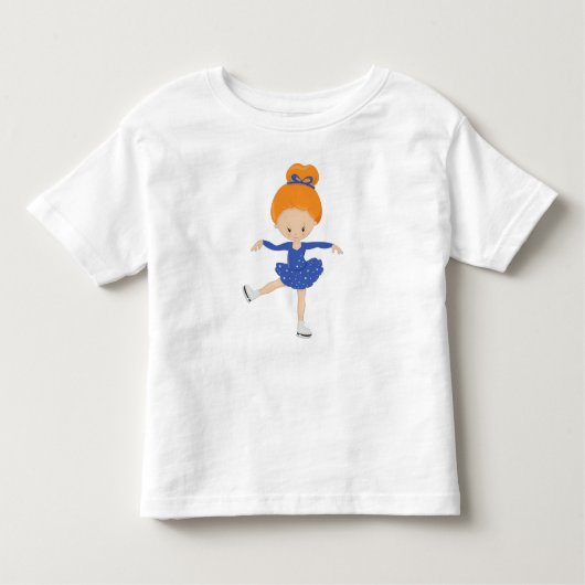 Abbildung Skaten, Ice-Skaten-Girl, Orangefarben Kleinkind T-shirt (Vorderseite)