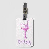 Abbildung Skaten individuelle Name Gepäckanhänger (Vorderseite Vertikal)