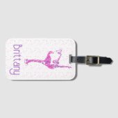 Abbildung Skaten individuelle Name Gepäckanhänger (Vorderseite (Horizontal))