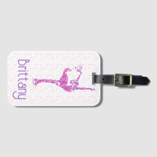 Abbildung Skaten individuelle Name Gepäckanhänger (Vorderseite (Horizontal))