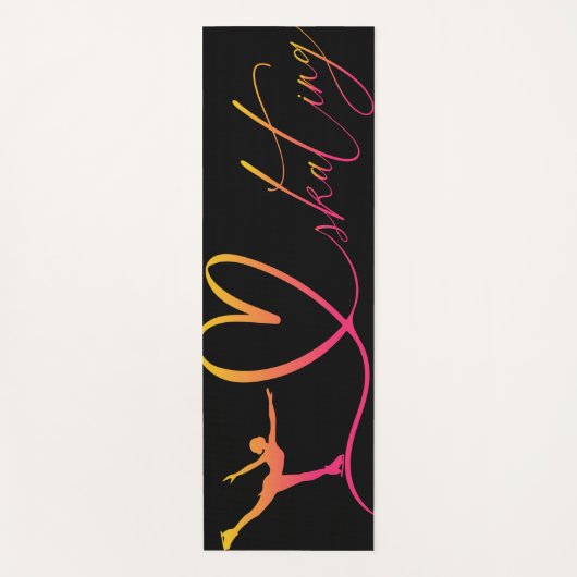 Abbildung Skaten Individuelle Name Yoga Mat Yogamatte (Vorderseite)