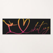 Abbildung Skaten Individuelle Name Yoga Mat Yogamatte (Vorderseite (Horizontal))