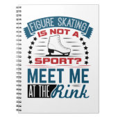 Abbildung Skaten Kein Sport trifft mich am Rink Notizblock (Vorderseite)