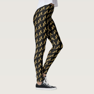 Abbildung Skaten Leggings Eis Skate Gold