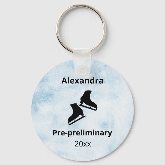 Abbildung Skaten-Level-Test Jahr blauer Schlüssela Schlüsselanhänger (Vorderseite)