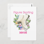 Abbildung Skaten Mama Geschenk Bestes Rosa Postkarte (Vorne/Hinten)