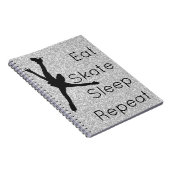 Abbildung Skaten Notebook - Silber essen Skate Sch Notizblock (Rechte Seite)