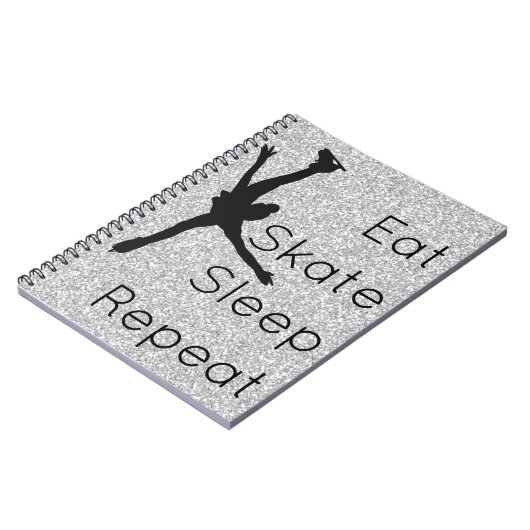 Abbildung Skaten Notebook - Silber essen Skate Sch Notizblock (Linke Seite)