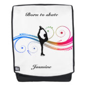 Abbildung Skaten Personalisierter Backpack Rucksack (Vorderseite)