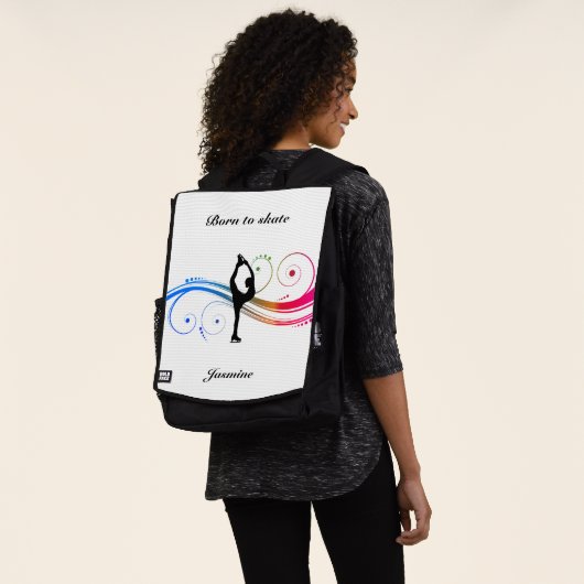Abbildung Skaten Personalisierter Backpack Rucksack (Ausgewaschen)