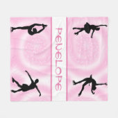 Abbildung Skaten Pink Swirl Fleece Blanket (Vorderseite (Horizontal))