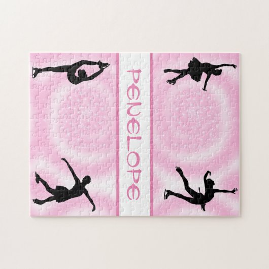 Abbildung Skaten Pink Swirl Jigsaw Puzzle (Horizontal)